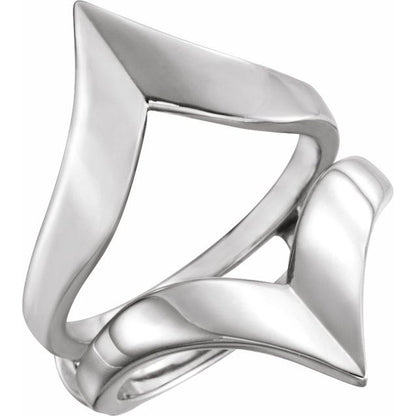 14K X1 White Gold V Ring Guard