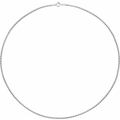 Sterling Silver Box 24" Chain