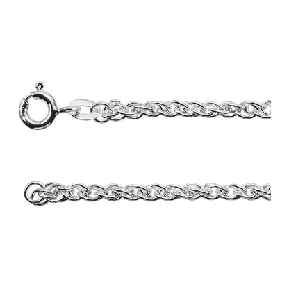 Sterling Silver Rope 18" Chain