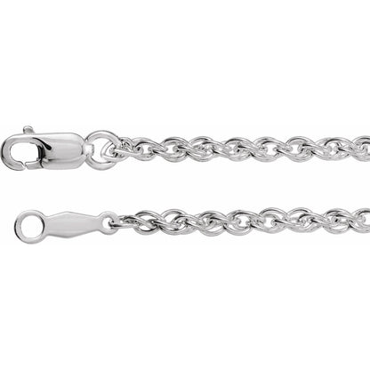 Sterling Silver Rope 20" Chain