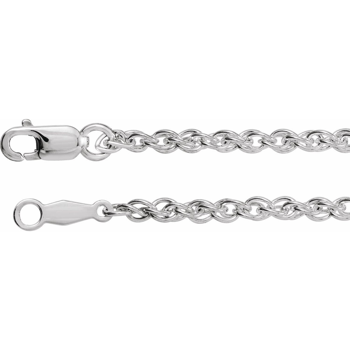 Sterling Silver Rope 18" Chain