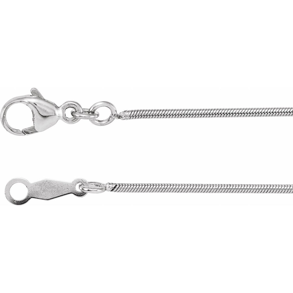 Platinum Snake 18" Chain