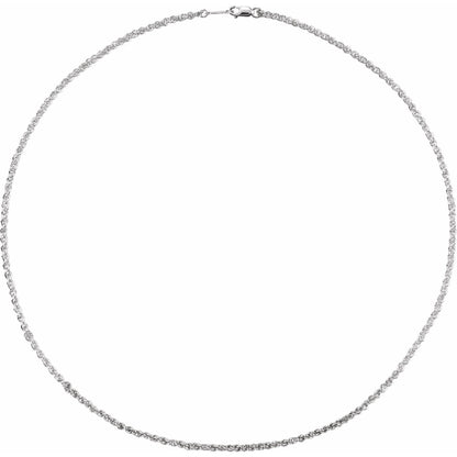 Sterling Silver Rope 18" Chain