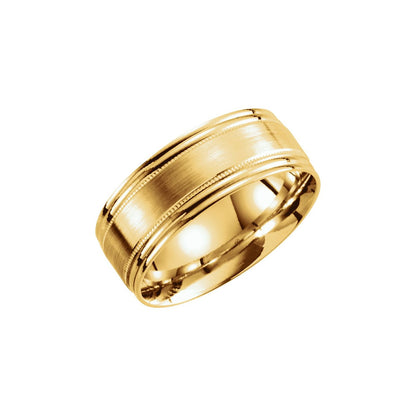 Lightweight Grooved Milgrain Band