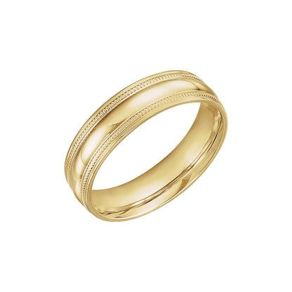Coin Edge Comfort-Fit Half Round Band