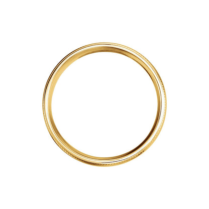 Coin Edge Comfort-Fit Half Round Band