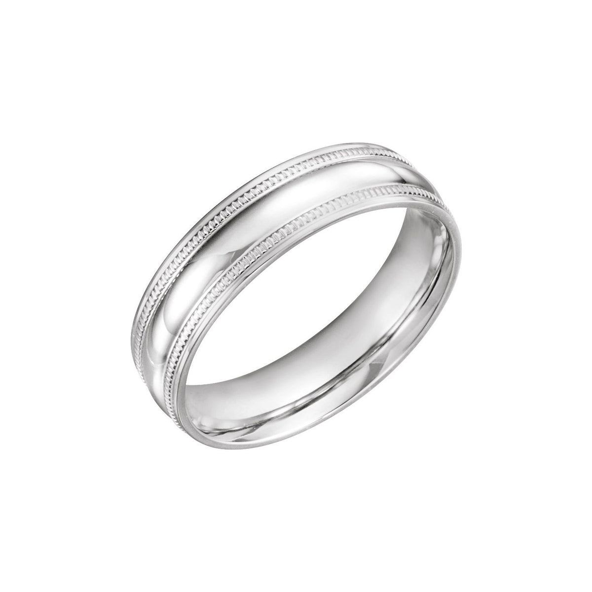 Coin Edge Comfort-Fit Half Round Band