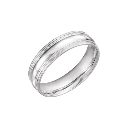 Coin Edge Comfort-Fit Half Round Band