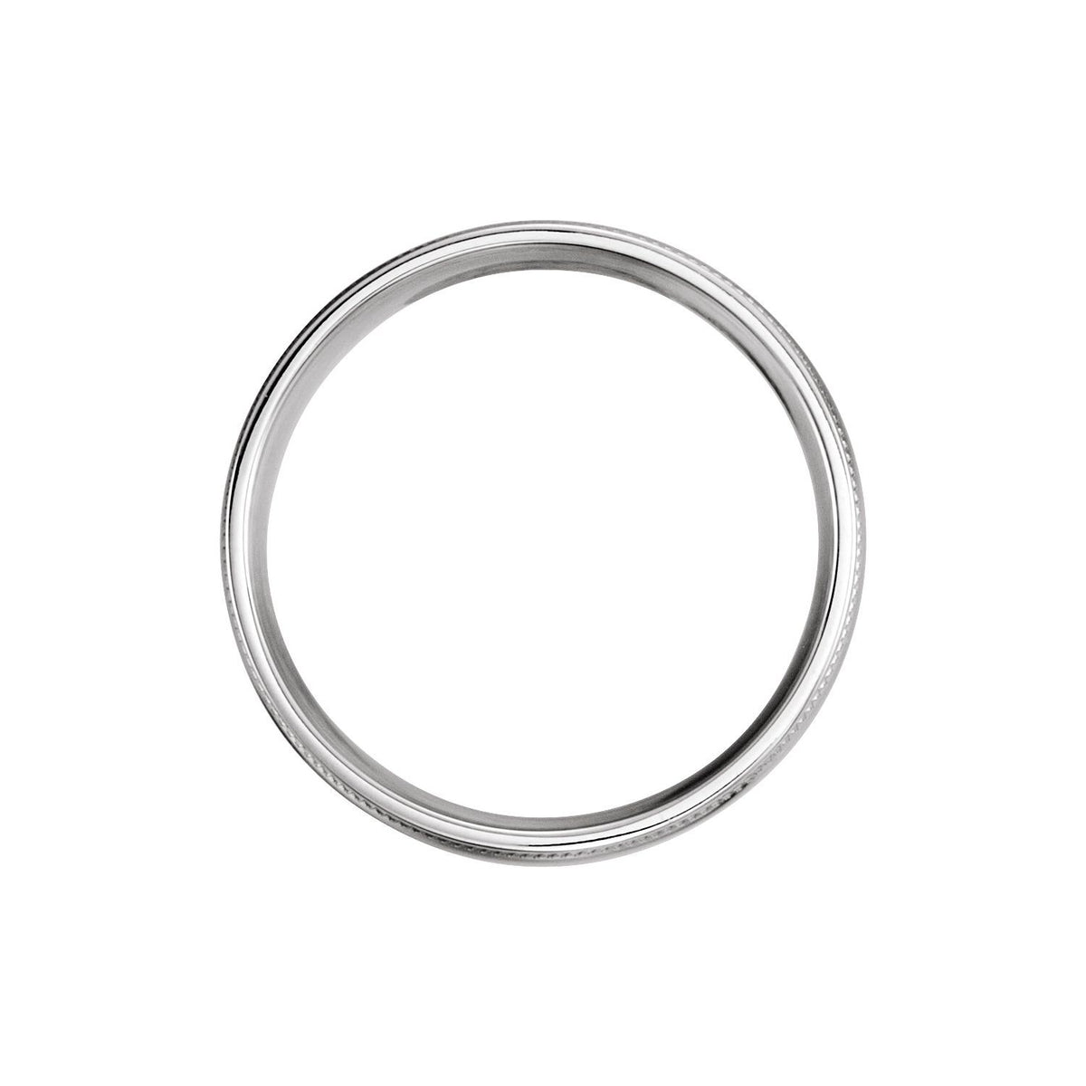 Coin Edge Comfort-Fit Half Round Band