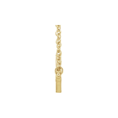22x11. Sideways Cross 16-18" Necklace