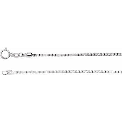 Sterling Silver Diamond-Cut Box 20" Chain (CH490)