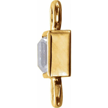 .05 CTW Natural Diamond Link, 6.35 mm x 2.58 mm
