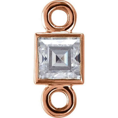 .05 CTW Natural Diamond Link, 6.35 mm x 2.58 mm