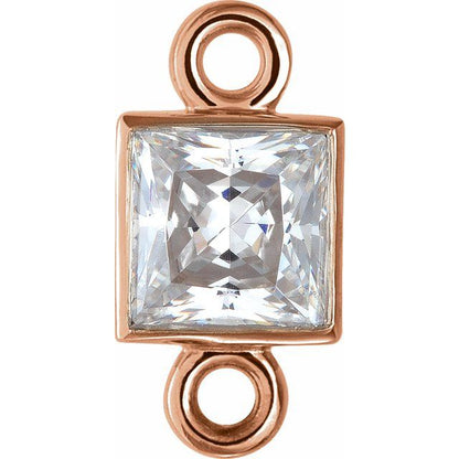 1/6 CTW Natural Diamond Link, 7.35 mm x 3.55 mm