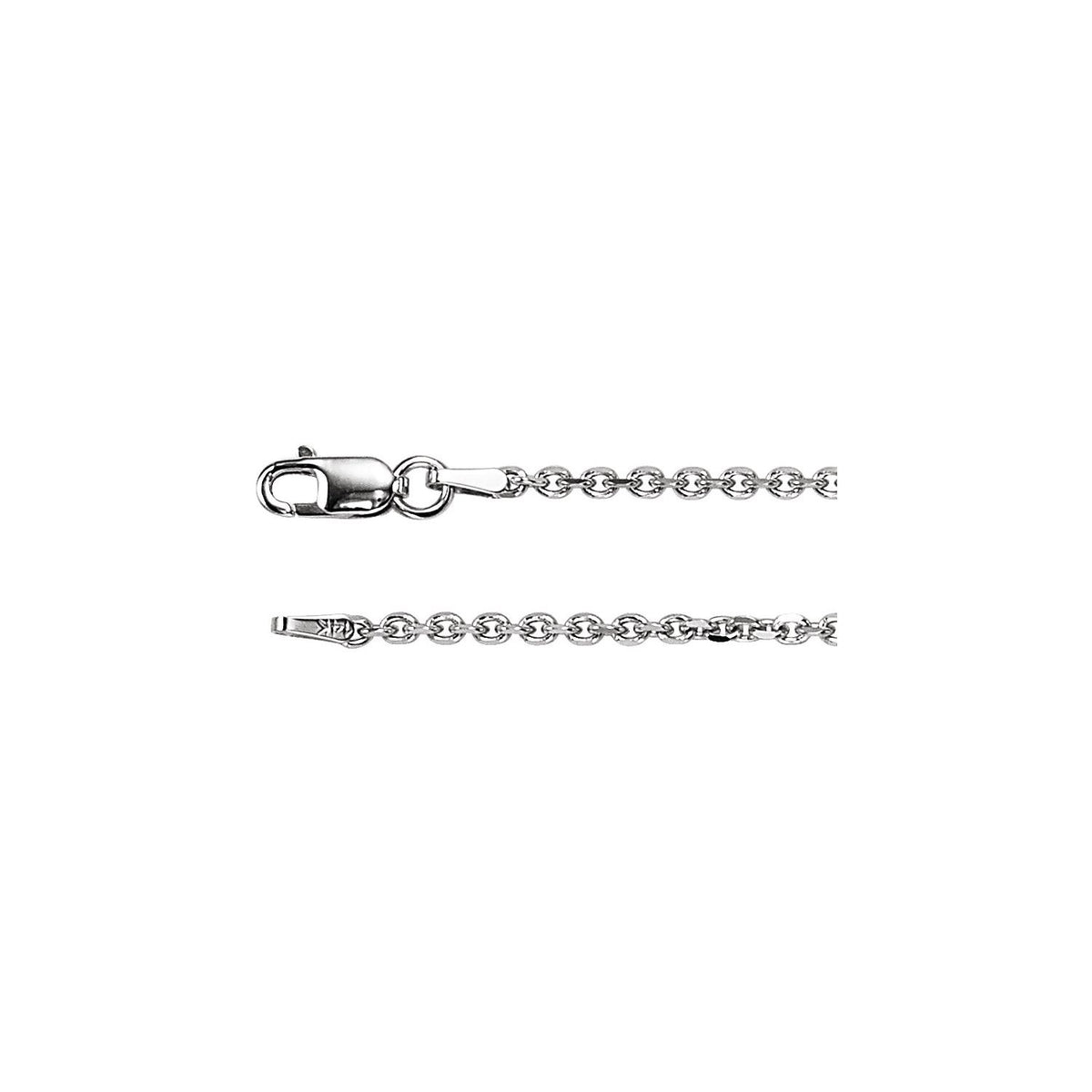 Sterling Silver Diamond-Cut Cable 24" Chain