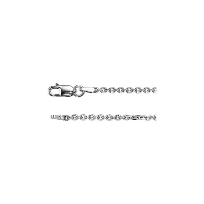 Sterling Silver Diamond-Cut Cable 20" Chain