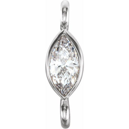 .03 CT Natural Diamond Link, 2 mm x 7.4 mm
