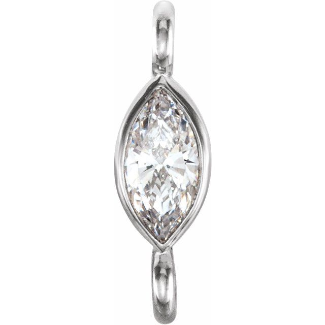 14K White Gold .05 CTW Natural Diamond Link