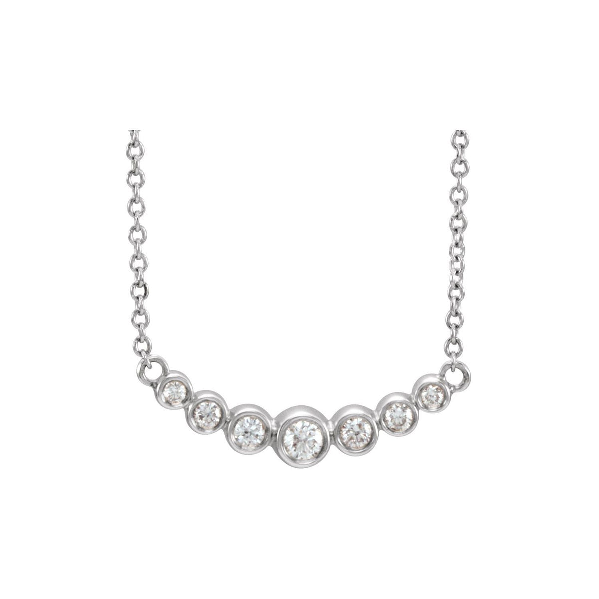 Platinum 1/5 CTW Natural Diamond 16-18" Necklace