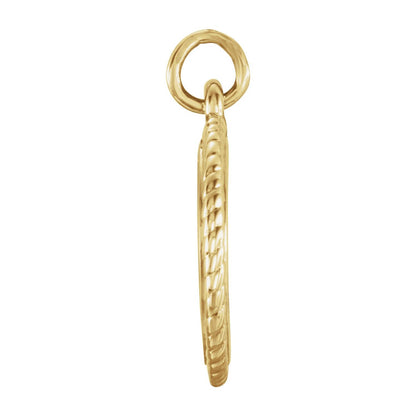 Engravable Round Rope Charm/Pendant