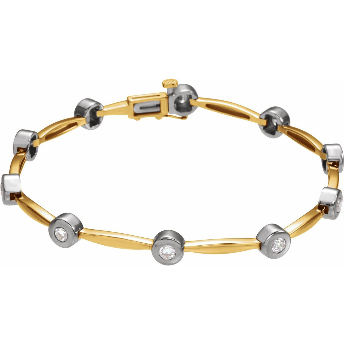 14K White Gold 1 CTW Lab-Grown Diamond Line 7 1/4" Bracelet