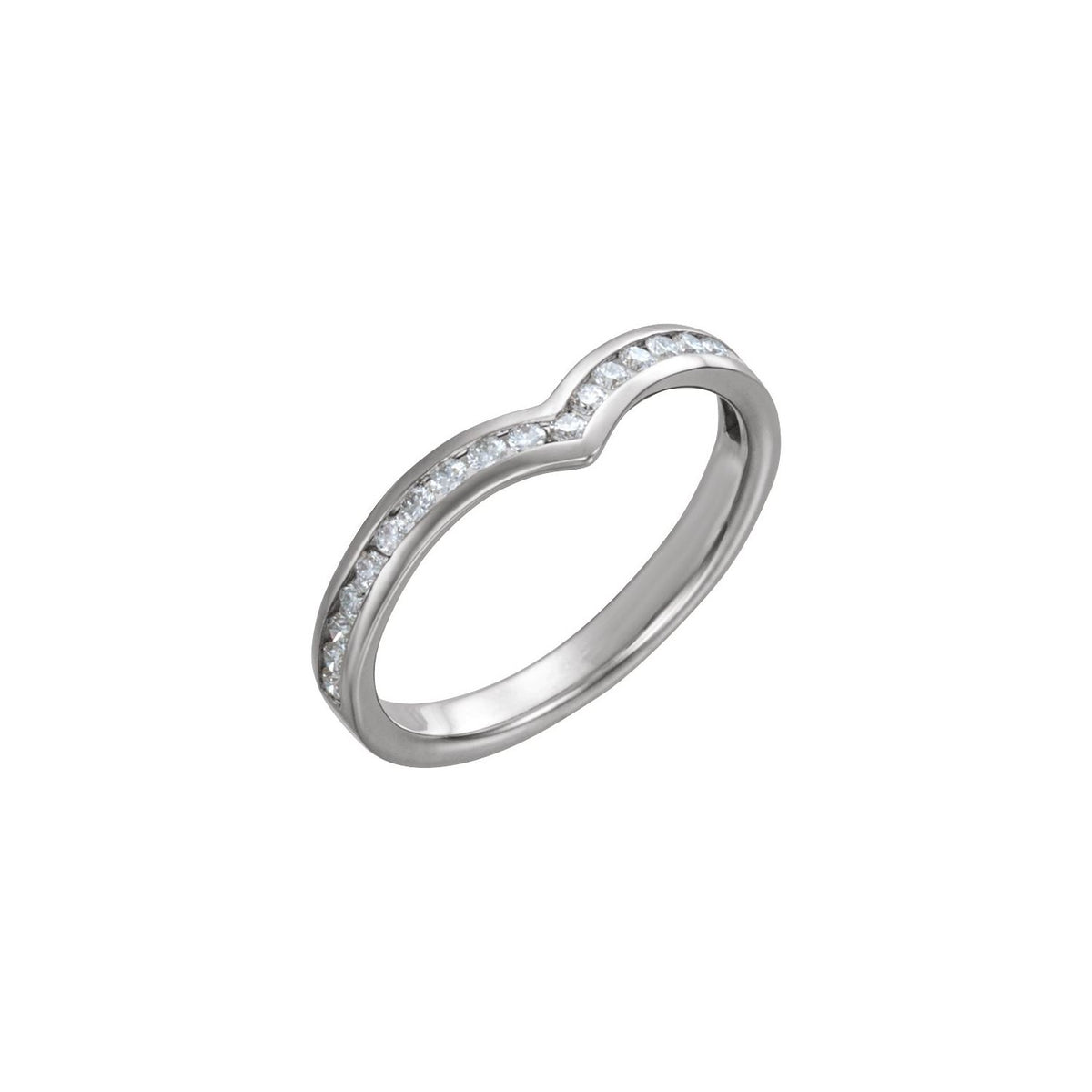1/4 CTW Natural Diamond Contour Band, 3 mm
