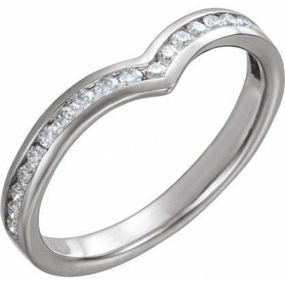 1/4 CTW Natural Diamond Contour Band, 3 mm