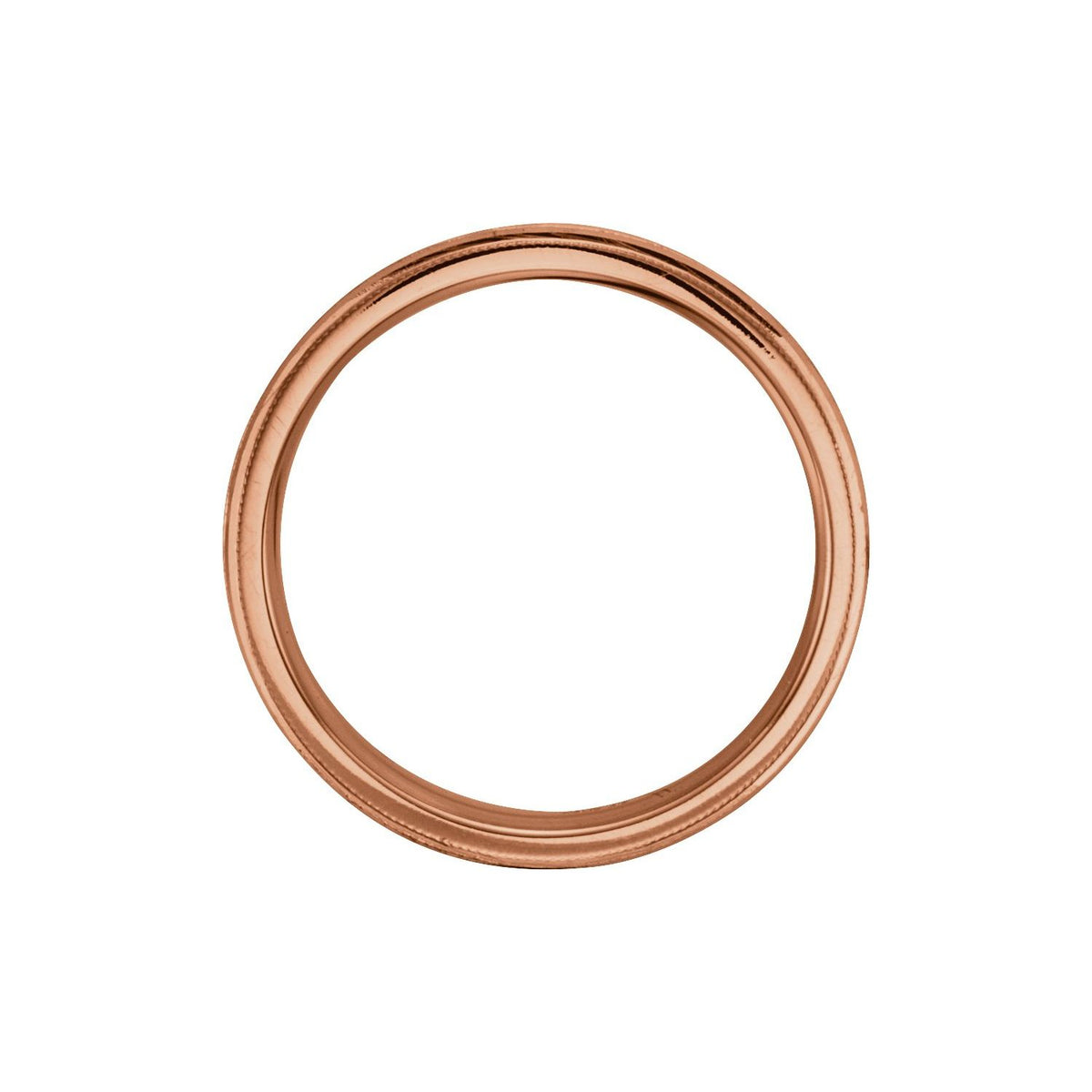 Milgrain Wheat Pattern Comfort-Fit Half Round Band