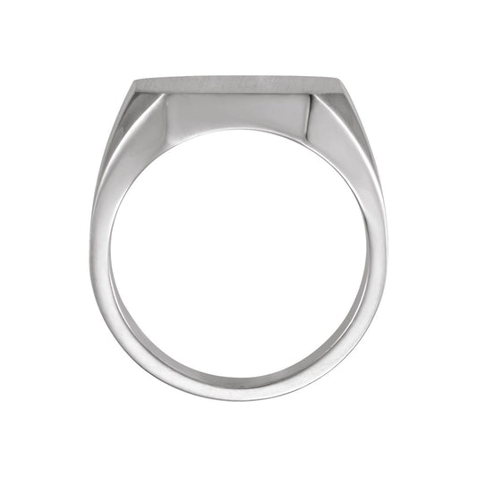 Sterling Silver 18x16 mm Octagon Signet Ring