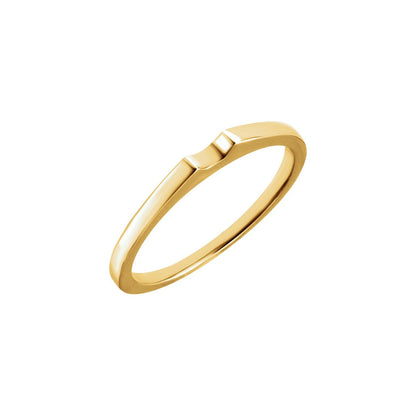 14K Yellow Gold Band, Accented Engagement