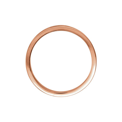 14K White & Rose Gold Curved Band with Bead Blast/Matte Finish
