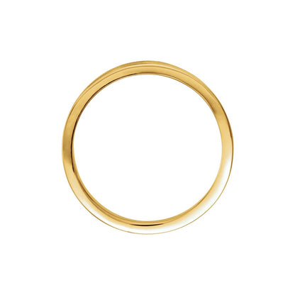 14K Yellow/White Gold Curved Band with Bead Blast/Matte Finish