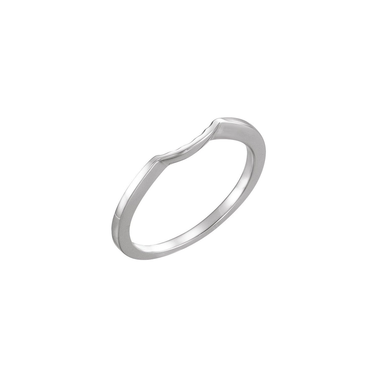 14K X1 White Gold Matching Band for Round Ring