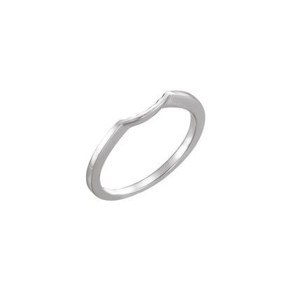 14K X1 White Gold Matching Band for Round Ring