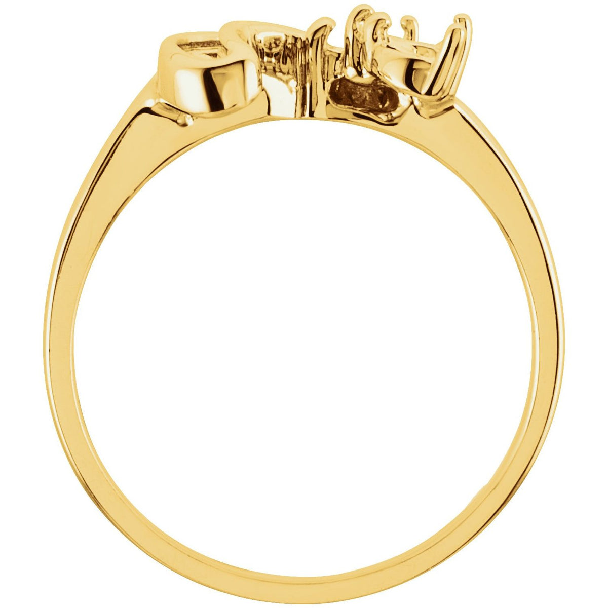 14K Yellow Gold Natural Blue Sapphire & .07 CTW Natural Diamond Ring