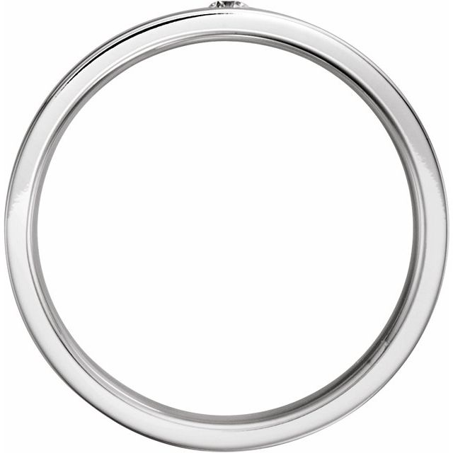 .015 CT Natural Diamond Comfort-Fit Flat Band, 2.5 mm, Accented