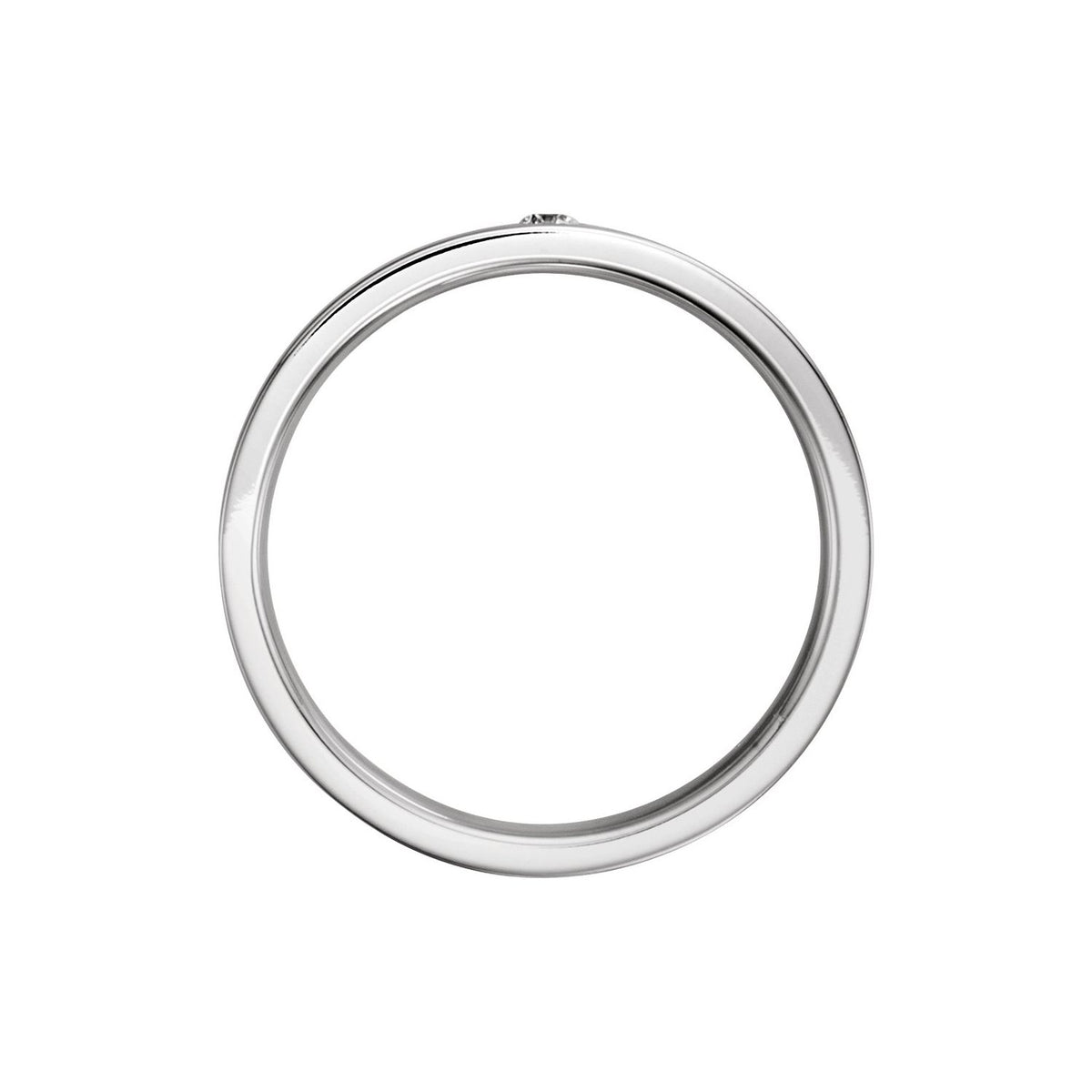 .06 CT Natural Diamond Comfort-Fit Flat Band, 4 mm
