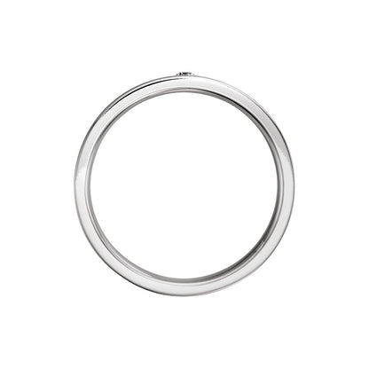 .015 CT Natural Diamond Comfort-Fit Flat Band, 2.5 mm