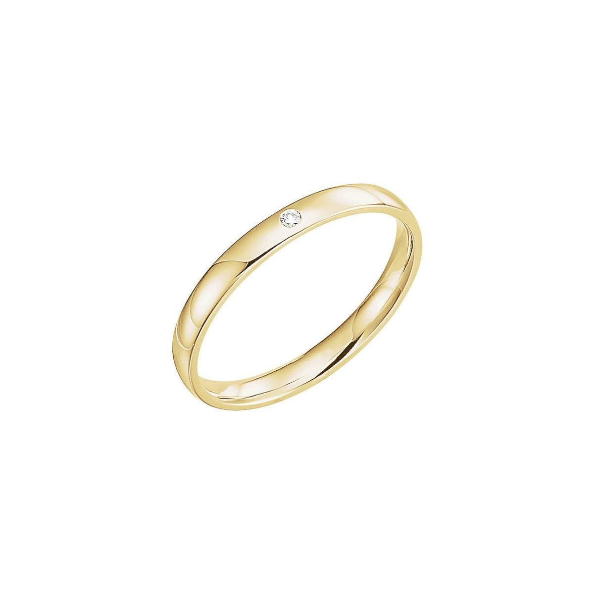 .015 CT Natural Diamond Gypsy-Set Comfort-Fit Band