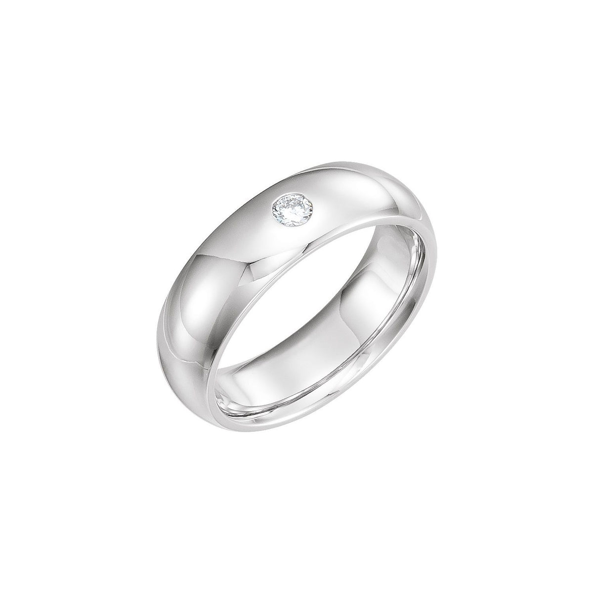1/10 CT Natural Diamond Gypsy-Set Comfort-Fit Band
