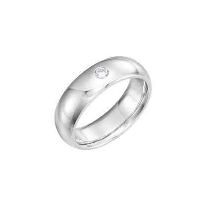 1/10 CT Natural Diamond Gypsy-Set Comfort-Fit Band