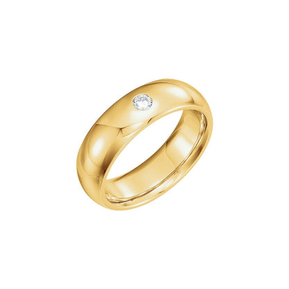 1/10 CT Natural Diamond Gypsy-Set Comfort-Fit Band