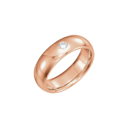 1/10 CT Natural Diamond Gypsy-Set Comfort-Fit Band