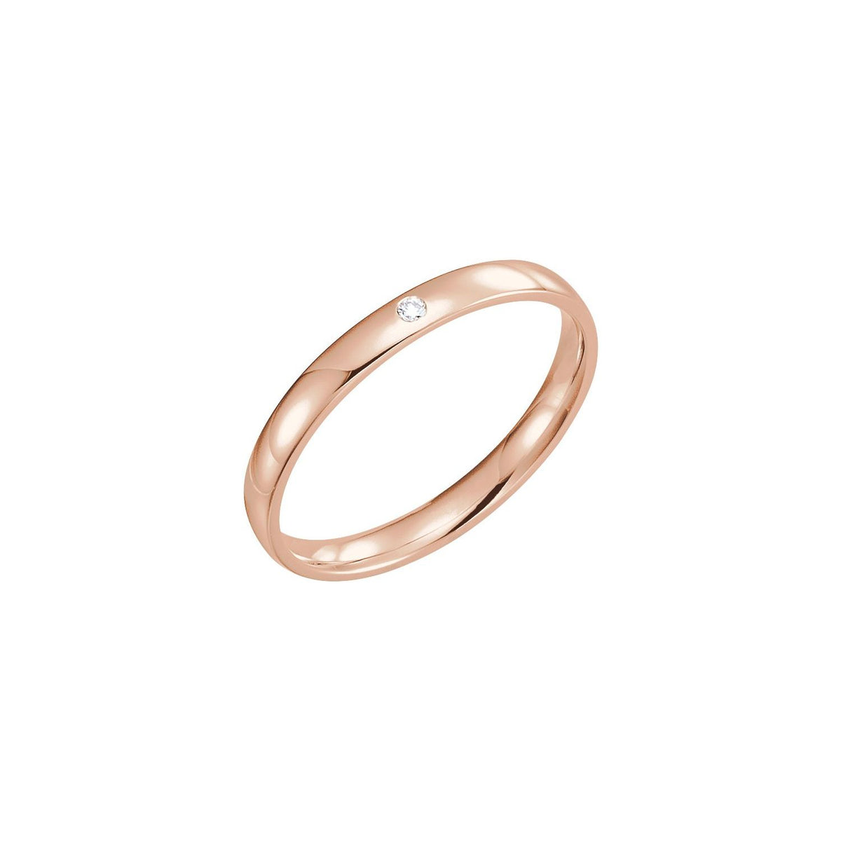 .015 CT Natural Diamond Gypsy-Set Comfort-Fit Band