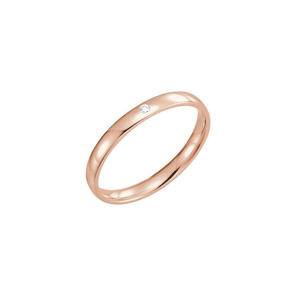 .015 CT Natural Diamond Gypsy-Set Comfort-Fit Band
