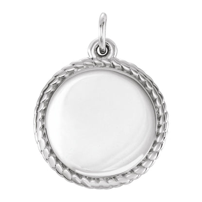 Engravable Round Rope Charm/Pendant