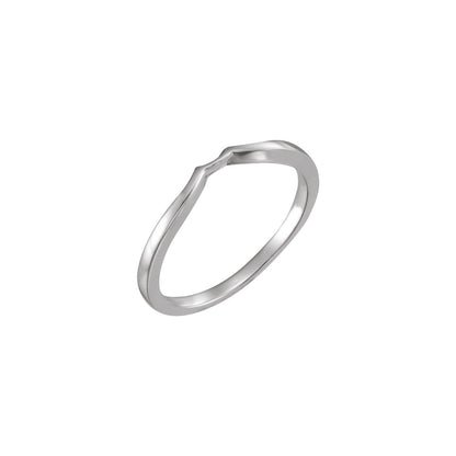 14K White Gold Band, Accented Engagement