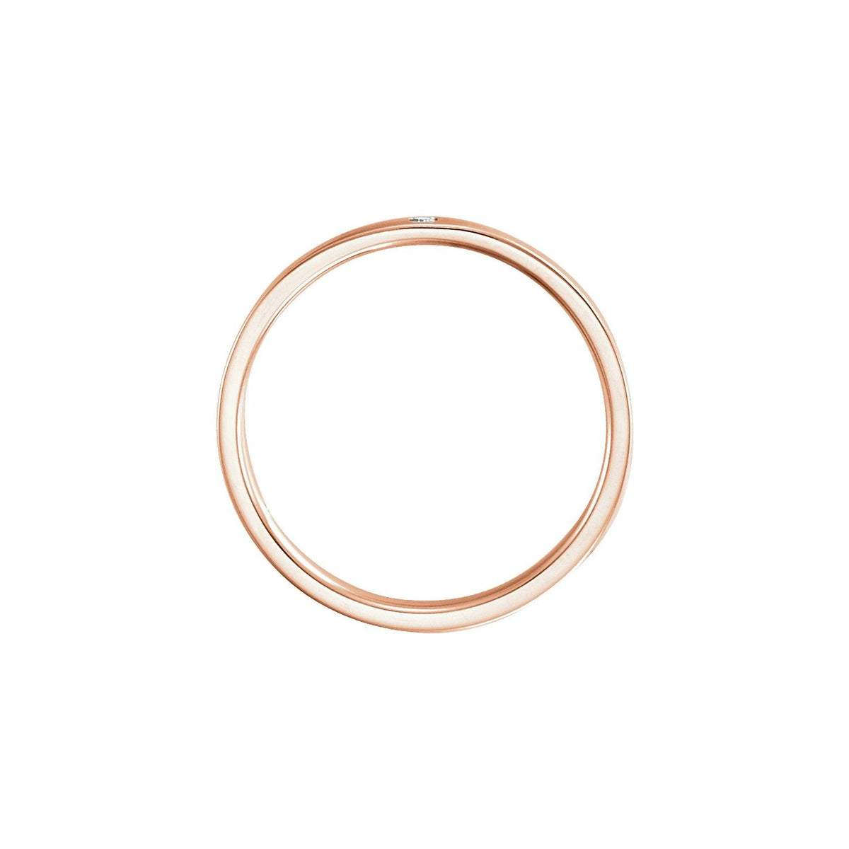 .015 CT Natural Diamond Comfort-Fit Flat Band, 2.5 mm