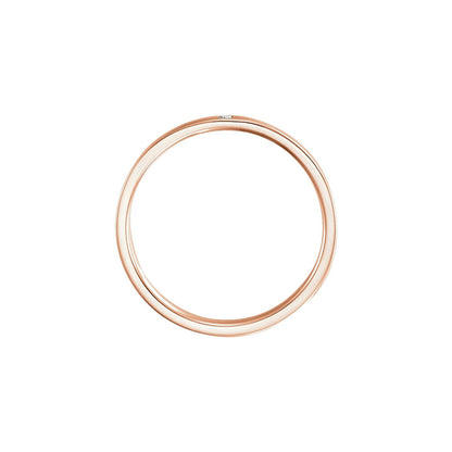 .015 CT Natural Diamond Comfort-Fit Flat Band, 2.5 mm