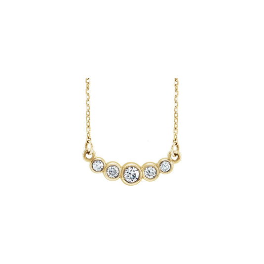 14K Yellow Gold 1/6 CTW Natural Diamond 16-18" Necklace